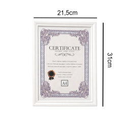 A4 Beyaz Diploma ve Sertifika Çerçevesi - 20x30cm - 6