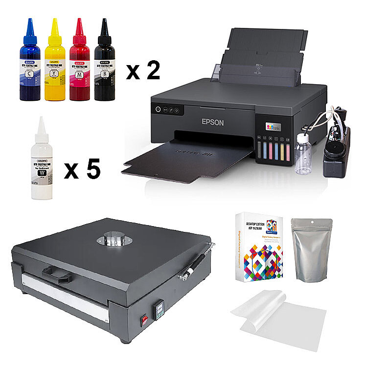 A4 Modifiyeli DTF Basic Tekstil Baskı Makine Seti - 1