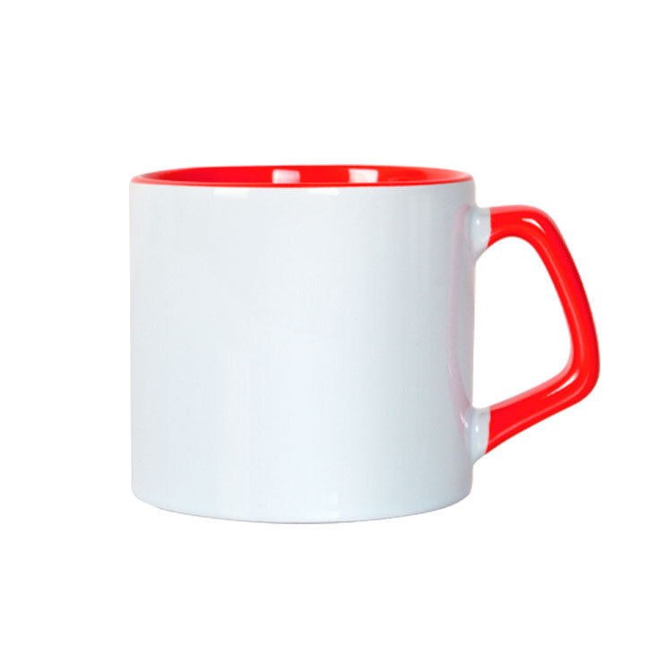 Süblimasyon Afili Kırmızı Porselen Kupa Bardak - Kutulu - 3