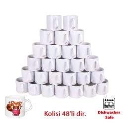 Afili Beyaz Porselen Kupa Bardak - Koli - NobbyStar