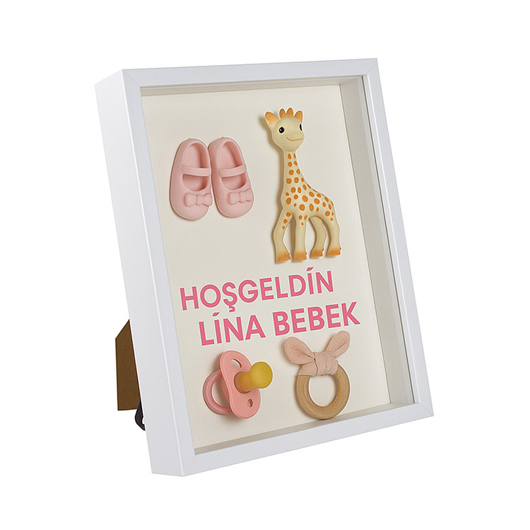 Ahşap Beyaz Derin Çerçeve Kutu - 22x27cm - 9