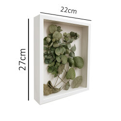 Ahşap Beyaz Derin Çerçeve Kutu - 22x27cm - 4