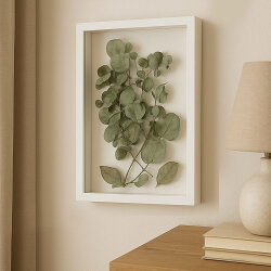 Ahşap Beyaz Derin Çerçeve Kutu - 22x27cm - 7