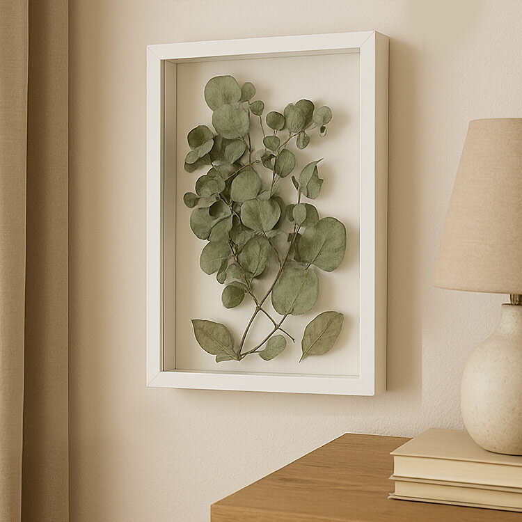 Ahşap Beyaz Derin Çerçeve Kutu - 22x27cm - 7