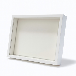 Ahşap Beyaz Derin Çerçeve Kutu - 22x27cm - 5