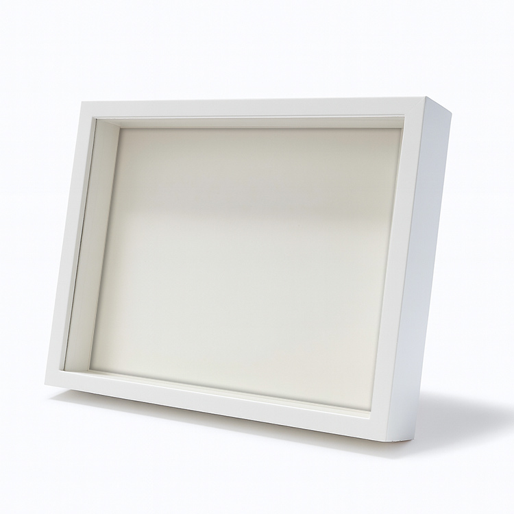 Ahşap Beyaz Derin Çerçeve Kutu - 22x27cm - 5