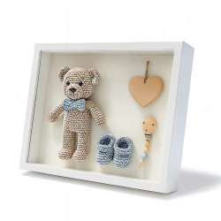 Ahşap Beyaz Derin Çerçeve Kutu - 22x27cm - 3