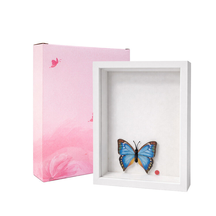 Ahşap Beyaz Derin Çerçeve Kutu - 22x27cm - 11