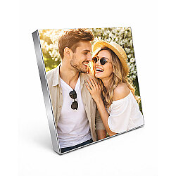 Ahşap Çek Yapıştır Fotoğraf Çerçevesi - 15x15cm - 11