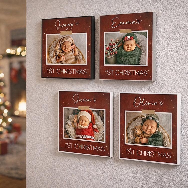 Ahşap Çek Yapıştır Fotoğraf Çerçevesi - 20x20cm - 1