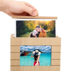 Doğal Ahşap Pencereli Çekmeceli Fotoğraf Albümü - 2