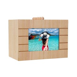 Doğal Ahşap Pencereli Çekmeceli Fotoğraf Albümü - 1