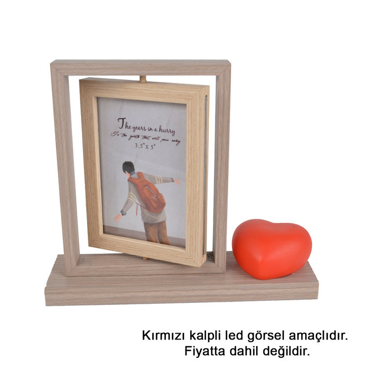 Ahşap Çift Fotoğraflı Çerçeve - 2