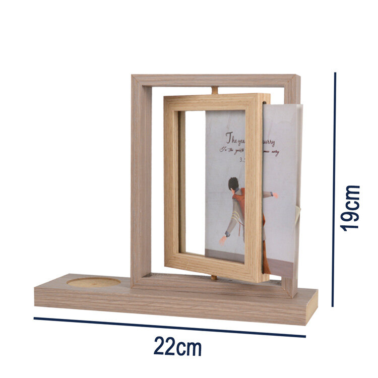 Ahşap Çift Fotoğraflı Çerçeve - 2