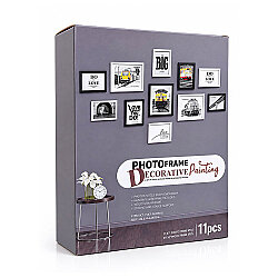 Ahşap Dekoratif Çoklu Duvar Fotoğraf Çerçeve Seti - 11 Parça - 5