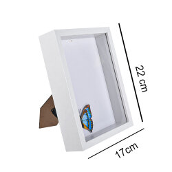 Ahşap Derin Beyaz Hatıra Kutusu - 17x22cm - 5