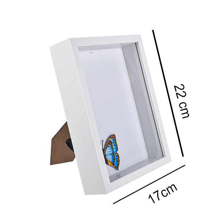 Ahşap Derin Beyaz Hatıra Kutusu - 17x22cm - 5