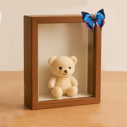 Ahşap Derin Kahverengi Hatıra Kutusu - 17x22cm - NobbyStar (1)