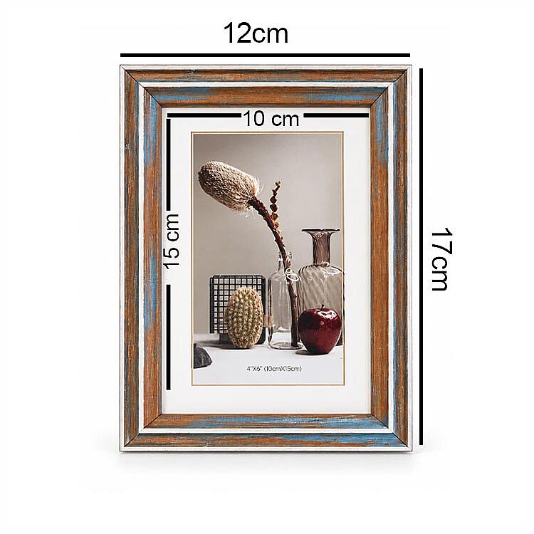 Ahşap Eskitme Fotoğraf Çerçevesi - 10x15cm - 4