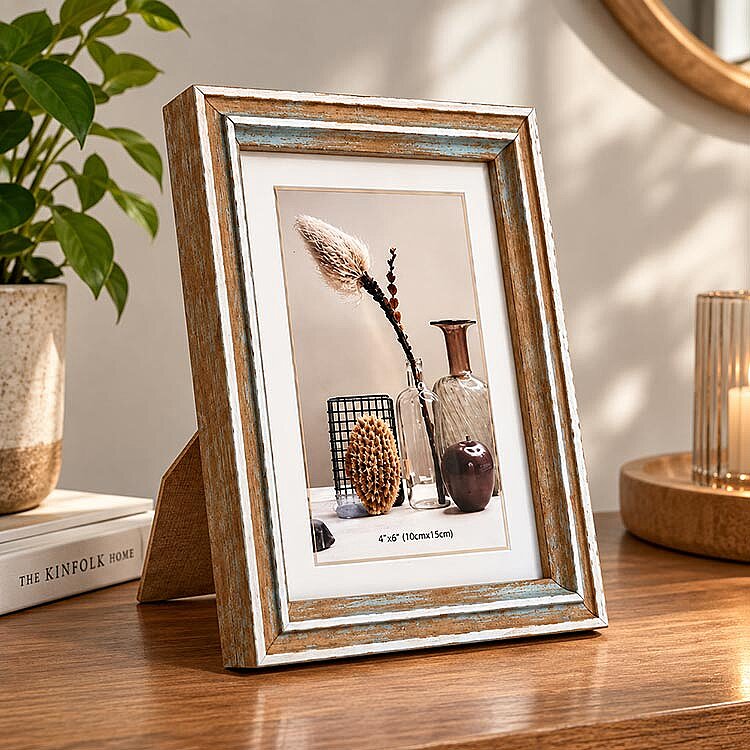 Ahşap Eskitme Fotoğraf Çerçevesi - 15x20cm - 2