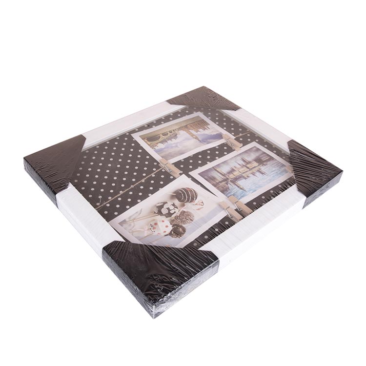 Ahşap Hasır İpli Puantiyeli Fotoğraf Çerçevesi - 27x32cm - 3