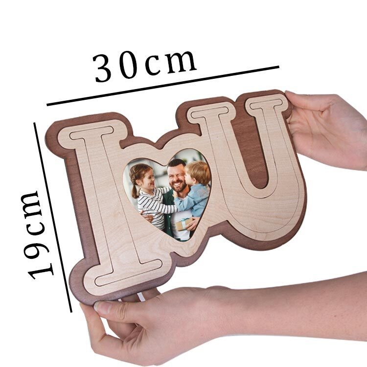 Ahşap I Love You 19x30cm Çerçeve - 10'lu Paket - 2