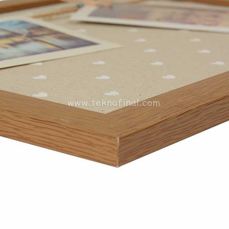 Ahşap Fotoğraflı İpli Mandallı Fotoğraf Çerçevesi 25x33 - 3