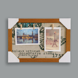 2'li Paket Ahşap Fotoğraflı İpli Mandallı Fotoğraf Çerçevesi - 25x33cm - 4