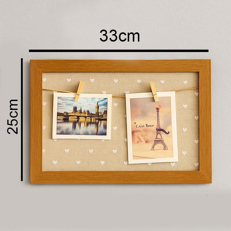 2'li Paket Ahşap Fotoğraflı İpli Mandallı Fotoğraf Çerçevesi - 25x33cm - 2