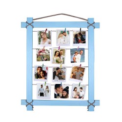 Ahşap İpli Mandallı Duvar Fotoğraf Çerçevesi - 50x60cm - 7