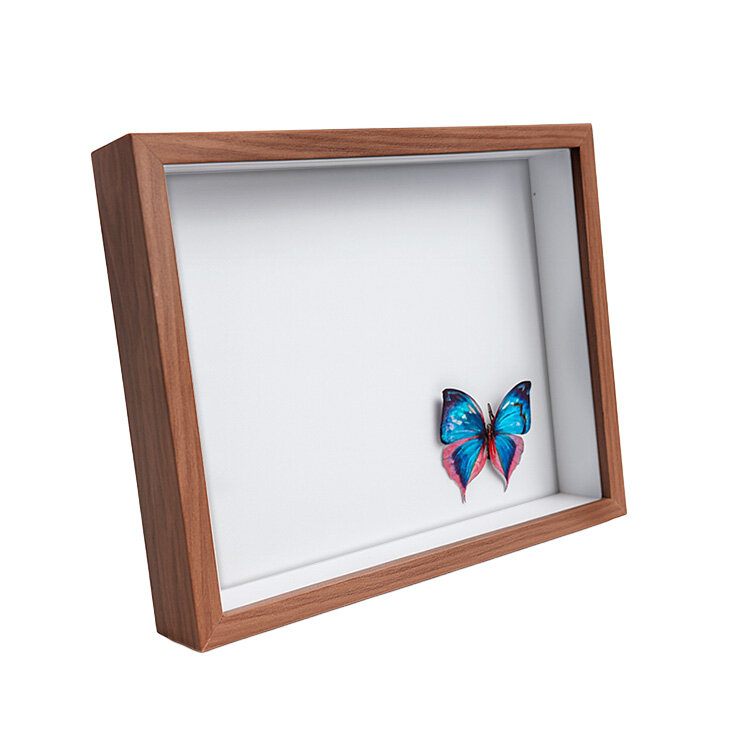 Ahşap Kahverengi Derin Çerçeve Kutu - 22x27cm - 1