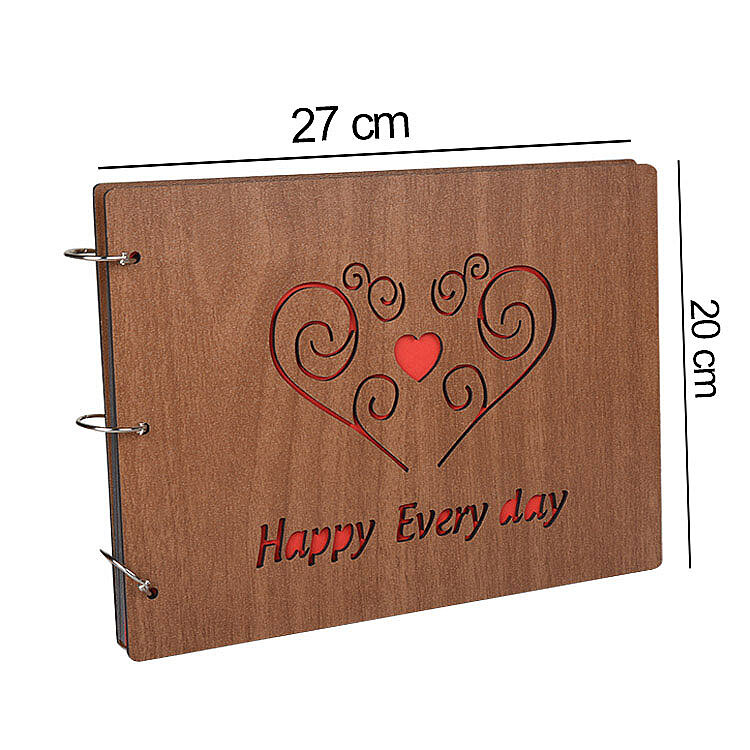 Ahşap Dikdörtgen Kendin Yap Fotoğraf Albümü - 4