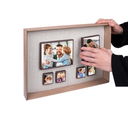 6'lı Ahşap Kendinyap Fotoğraflı Magnet Çerçeve 27x42cm - 1