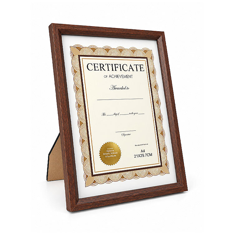 Ahşap Klasik A4 Diploma ve Sertifika Çerçevesi - 21x29.7cm - 1