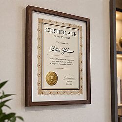 Ahşap Klasik A4 Diploma ve Sertifika Çerçevesi - 21x29.7cm - NobbyStar (1)
