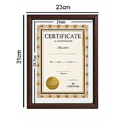 Ahşap Klasik A4 Diploma ve Sertifika Çerçevesi - 21x29.7cm - 4