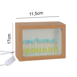 Ahşap Led Işıklı Laleli Fotoğraf Çerçevesi - 5