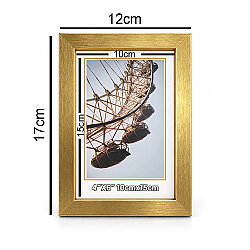 Ahşap Metalik Gold Fotoğraf Çerçevesi - 10x15cm - 4