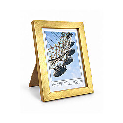 Ahşap Metalik Gold Fotoğraf Çerçevesi - 10x15cm - NobbyStar