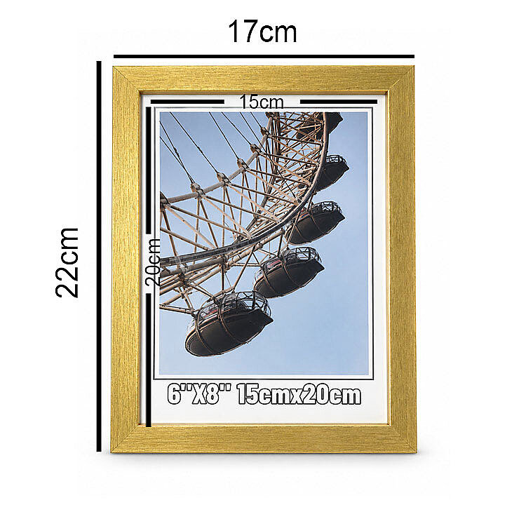 Ahşap Metalik Gold Fotoğraf Çerçevesi - 15x20cm - 4