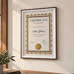 Ahşap Modern A4 Diploma ve Sertifika Çerçevesi - 21x29.7cm - NobbyStar (1)
