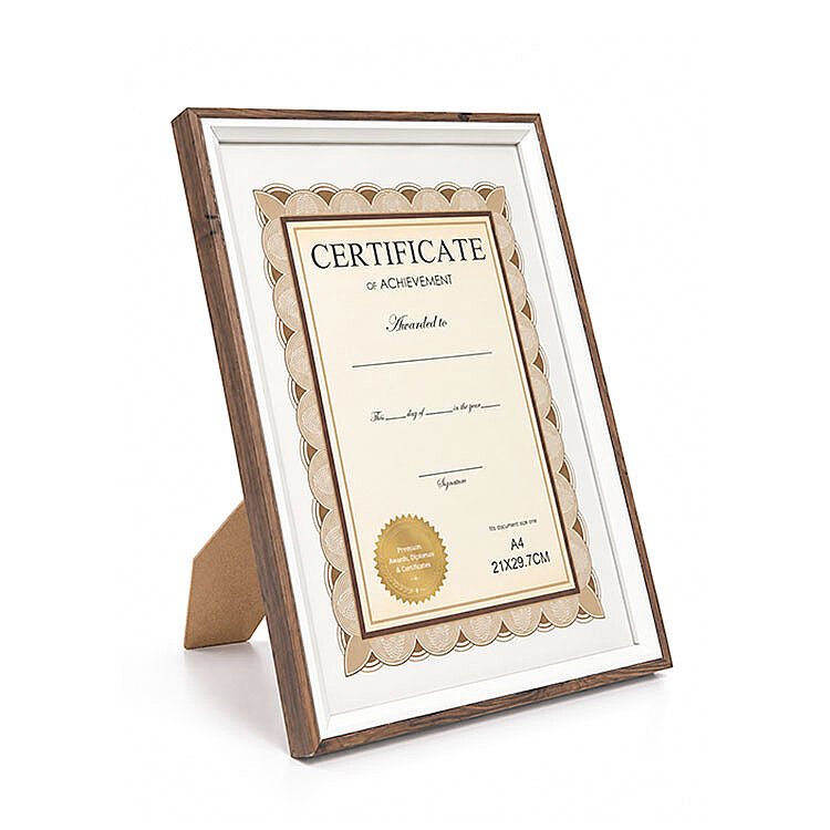 Ahşap Modern A4 Diploma ve Sertifika Çerçevesi - 21x29.7cm - 1