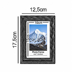 Ahşap Modern Antrasit Fotoğraf Çerçevesi - 10x15cm - 4