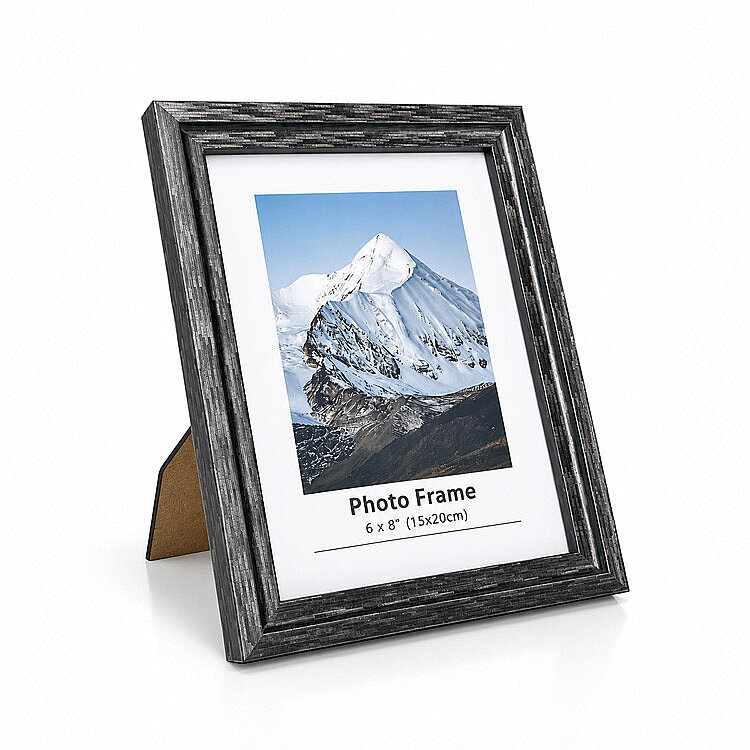 Ahşap Modern Antrasit Fotoğraf Çerçevesi - 15x20cm - 1