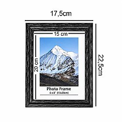 Ahşap Modern Antrasit Fotoğraf Çerçevesi - 15x20cm - 4
