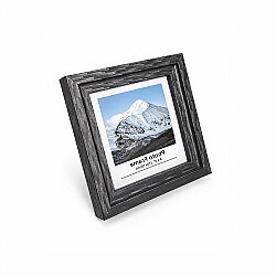 Ahşap Modern Antrasit Mini Fotoğraf Çerçeve - 10x10cm - 6