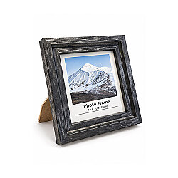 Ahşap Modern Antrasit Mini Fotoğraf Çerçevesi - 10x10cm - NobbyStar
