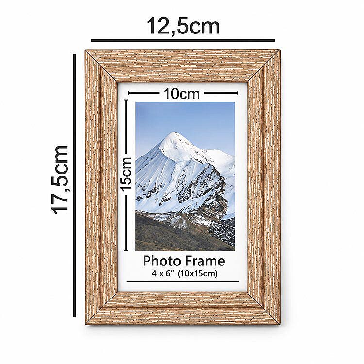 Ahşap Modern Bronz Gold Fotoğraf Çerçevesi - 10x15cm - 4