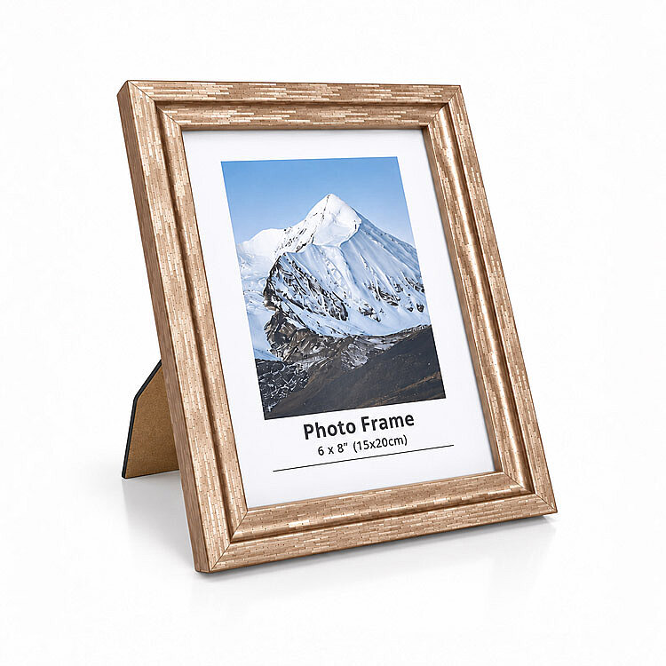 Ahşap Modern Bronz Gold Fotoğraf Çerçevesi - 15x20cm - 1