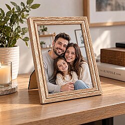 Ahşap Modern Bronz Gold Fotoğraf Çerçevesi - 15x20cm - NobbyStar (1)